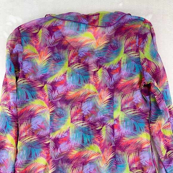 Urban Outfitters Blouse Women’s S Misty‎ Gauze Sheer Pink Purple Tie Front - Picture 6 of 10